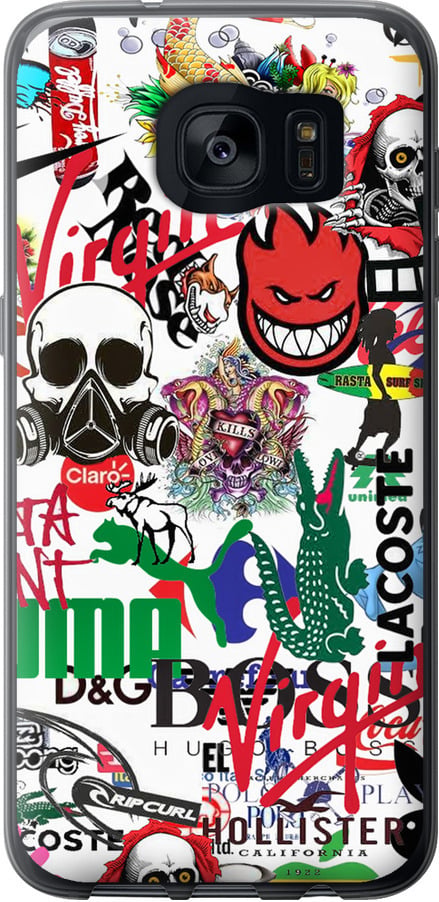 Чехол на Samsung Galaxy S7 Edge G935F Many different logos (4022u-257-42517) Чехол на Samsung Galaxy S7 Edge G935F Many different logos (4022u-257-42517)