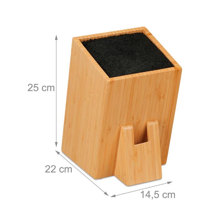 Тримач для ножів Relaxdays з дерева квадратний (1868553) - фото 4 Тримач для ножів Relaxdays з дерева квадратний (1868553) - фото 4