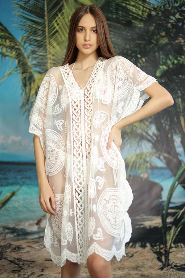 Туника пляжная Braxton Daisy Белый (7108)