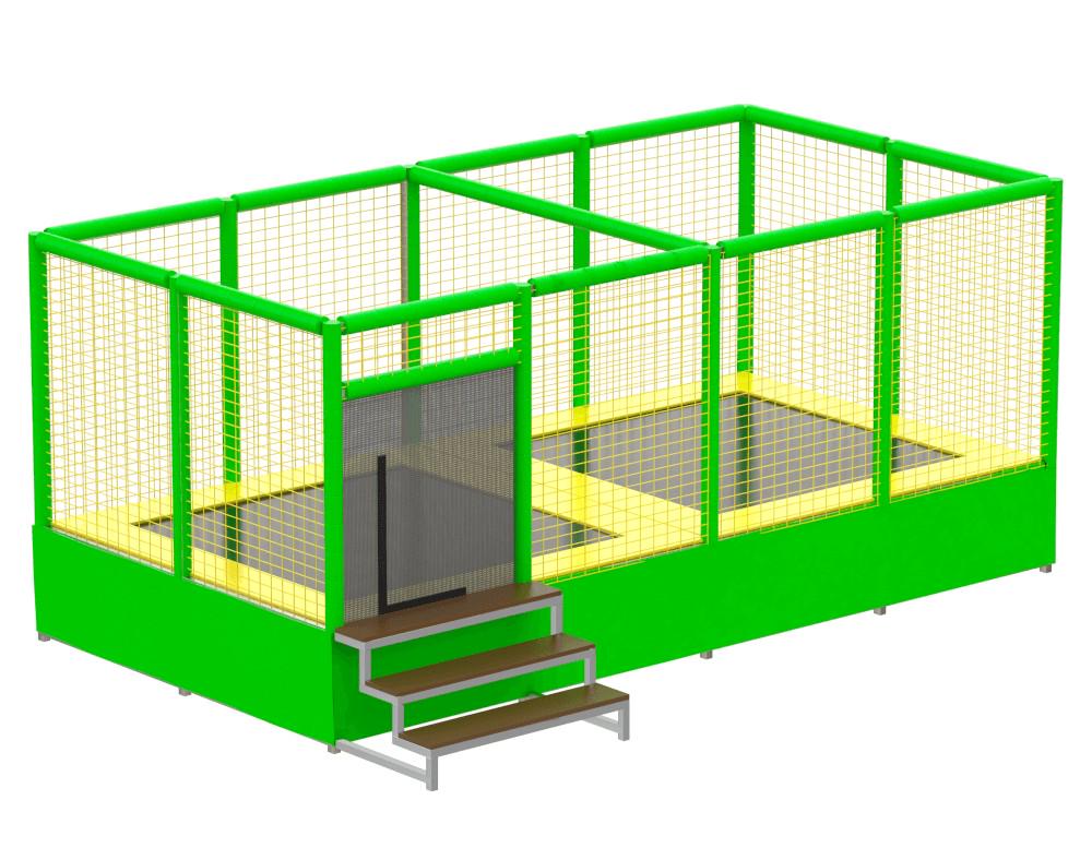 Батутный комплекс двойной 2,4х4,8 м (222801)