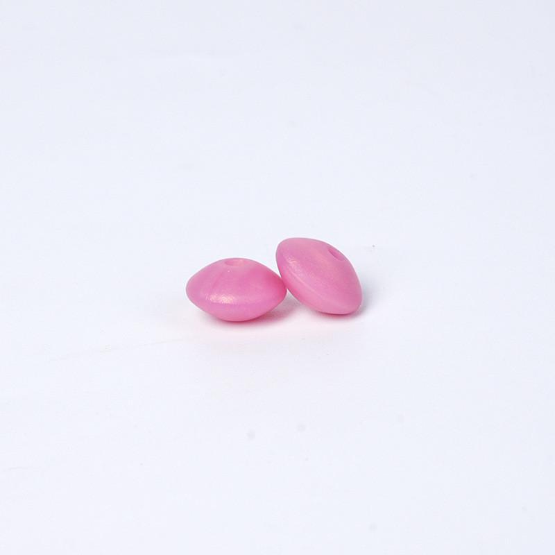 Бусина Разделитель силиконовая для грызунков 11х6 мм Ø 2 мм 10 шт. Розовый с перламутром (ГЗ1106р38) Бусина Разделитель силиконовая для грызунков 11х6 мм Ø 2 мм 10 шт. Розовый с перламутром (ГЗ1106р38)