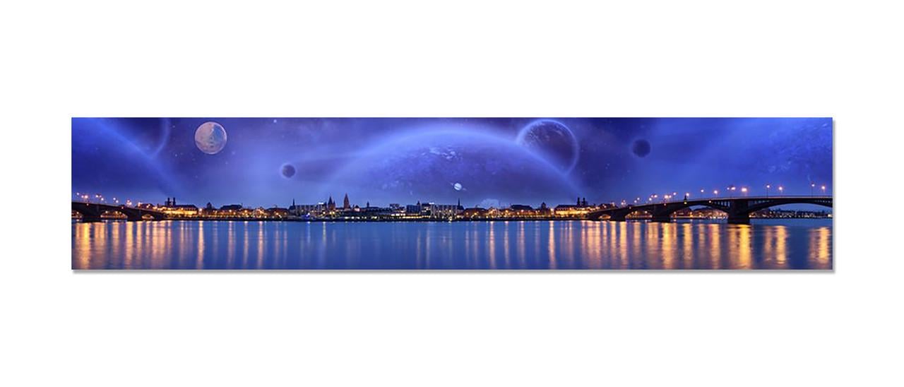 Наліпка вінілова на кухню Zatarga Нічне місто біля води 600х3000 мм (1283915273) Наліпка вінілова на кухню Zatarga Нічне місто біля води 600х3000 мм (1283915273)