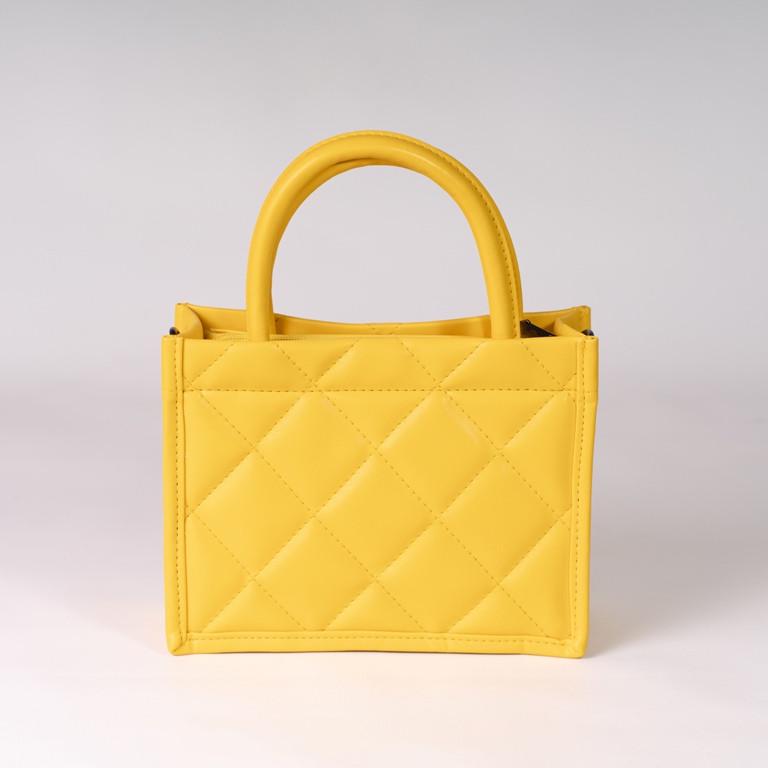 Сумка женская XENIA №03-24 маленькая классическая из гладкой экокожи Желтый - фото 4