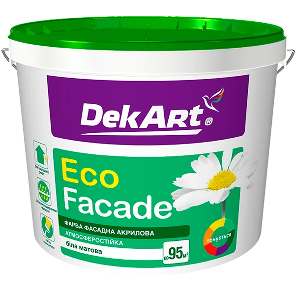 Краска фасадная DekArt Facade Paint база А 12,6 кг Белый (2792906767)