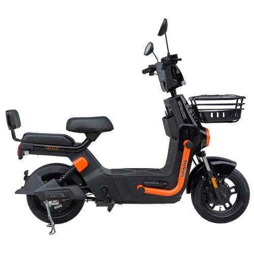 Велосипед с электромотором Spark TOUR 14" 60V 500W 20 Ah Черный с оранжевым (000227069)