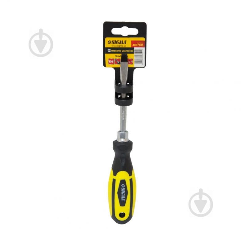 Викрутка посилена шліцева SL6×100мм під ключ CrV SIGMA (4007101) - фото 2 Викрутка посилена шліцева SL6×100мм під ключ CrV SIGMA (4007101) - фото 2