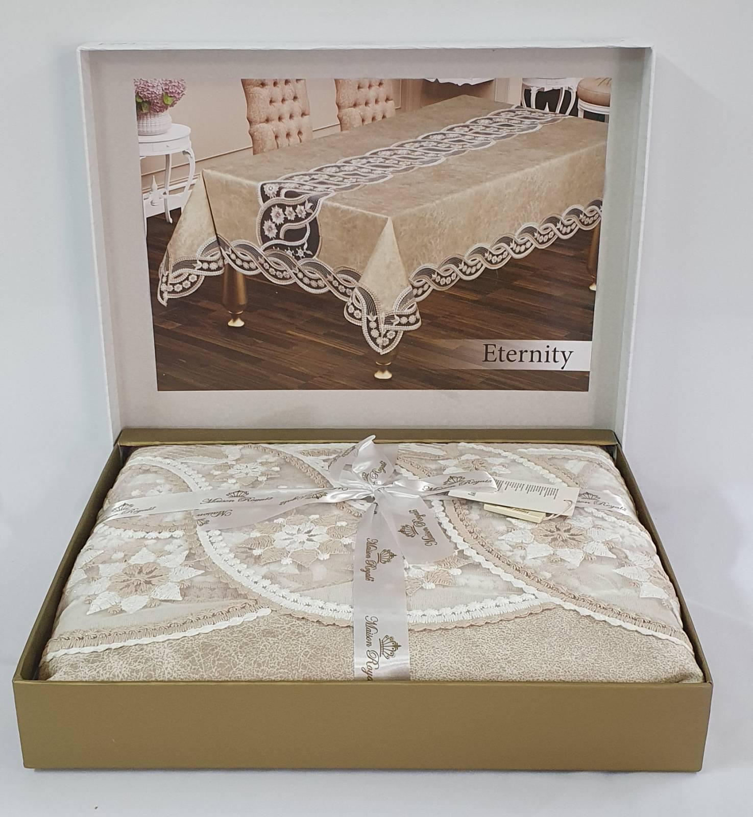 Скатерть велюровая Maison Royale 160x260 Eternity Cappucino (CN9352)