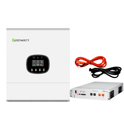 Комплект автономного енергозабезпечення Growatt SPE 6000TL HVM-G2 6kW та Pytes E-BOX-48100R 5,12kWh White (34618401)