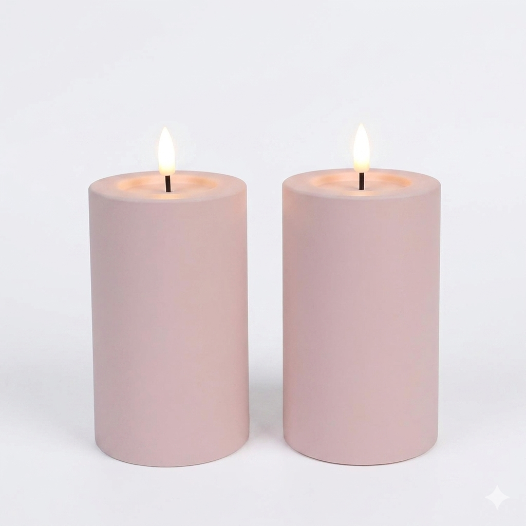 Свечи LED LUCOZA с пультом и таймером Розовый (11/1052)