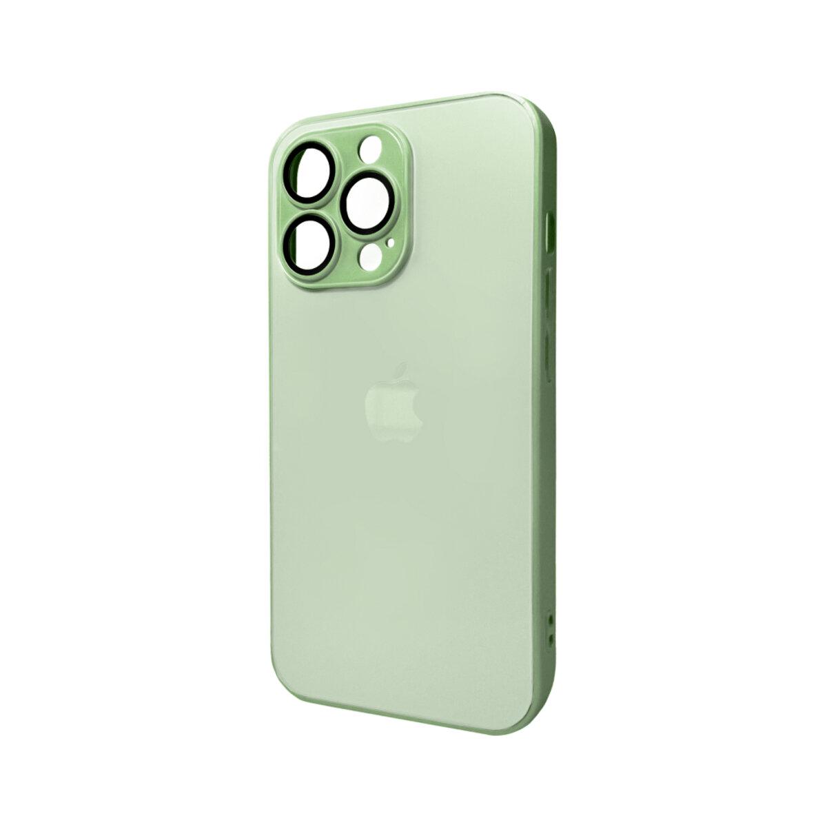 Противоударный чехол для Apple iPhone 13 Pro AG Glass Matt Frame Color / Light Green