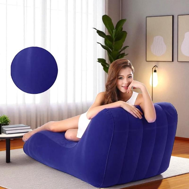 Надувное кресло с насосом S-образной формы Синий (160х90х60 см) - фото 7 Надувное кресло с насосом S-образной формы Синий (160х90х60 см) - фото 7