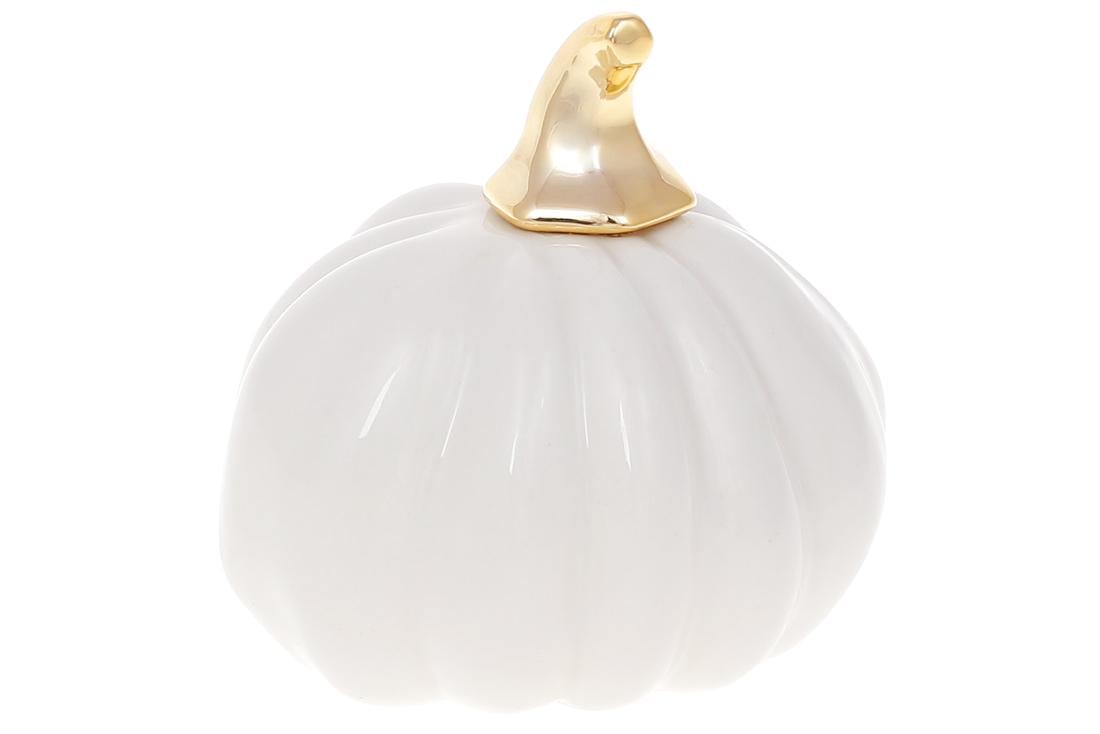 Статуэтка декоративная BonaDi Тыквушка Белый/Золотистый (727-417)