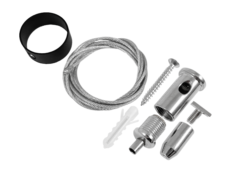 Трос для подвесного крепления силиконового LED профиля LEDUA СП-8 ⌀ 22 мм Черный (8497)