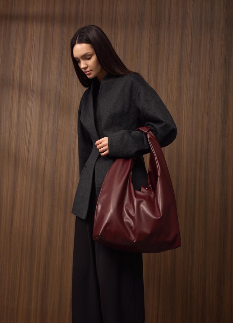 Жіноча сумка Sambag HOBO L 34х37х16 см Бургунді (53300013)