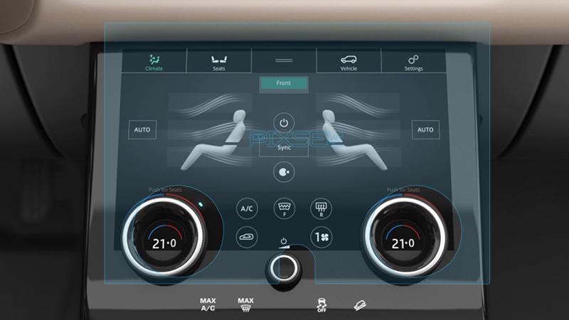 Стекло защитное Pixsel гибридный глянец на климат Land Rover Range Rover EVOQUE 11,9“ 2019-2023