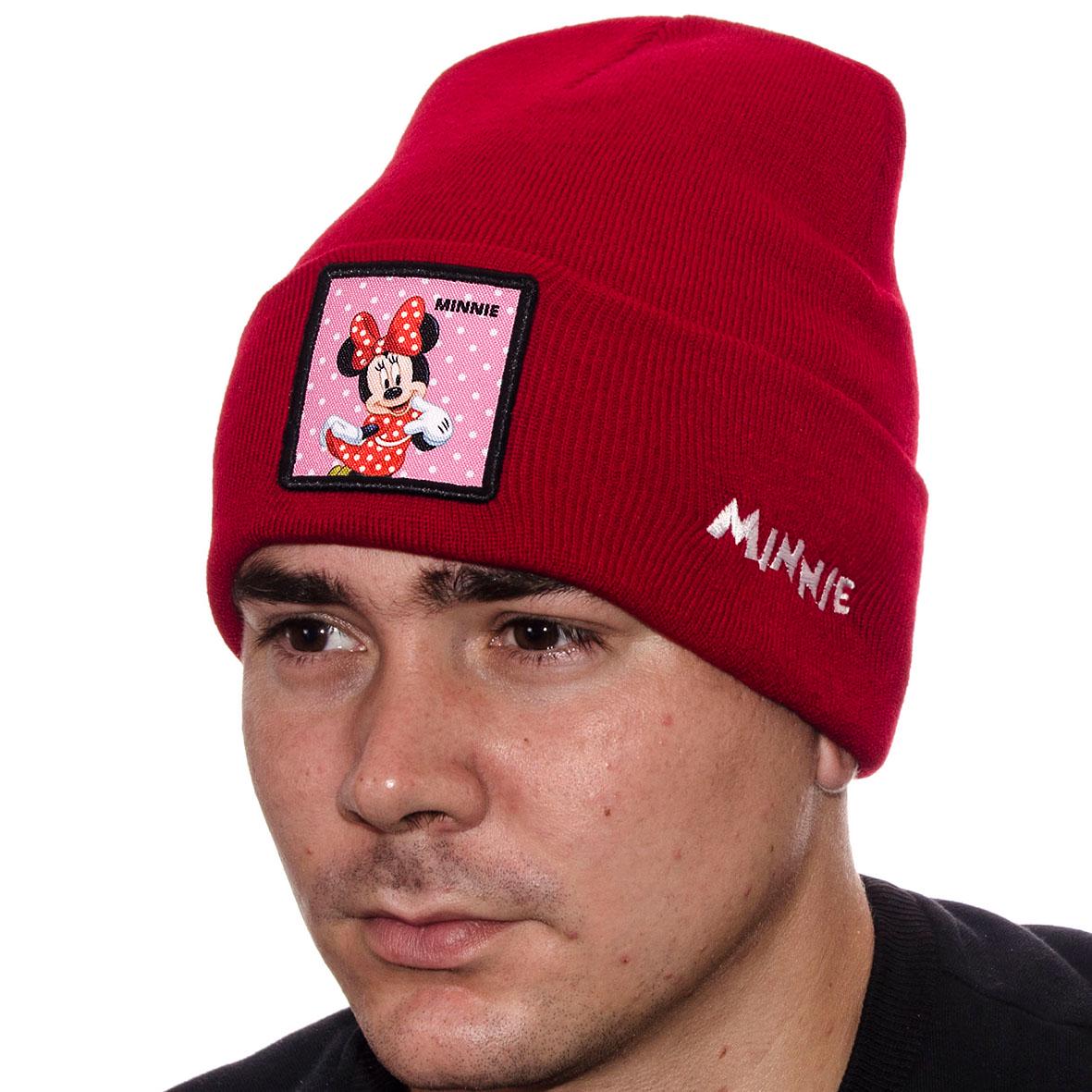 Шапка с шевроном Minnie L21036 р. 57-58 Красный