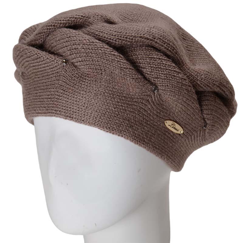 Берет женский Lirus Зефир двойной полушерстяной Темно-пудровый (131896)