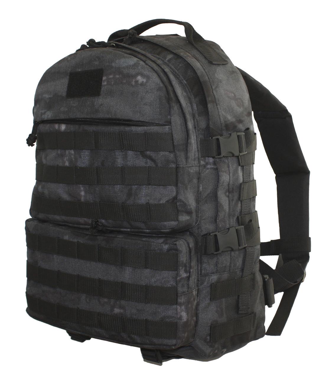 Рюкзак для туризму з органайзером і поясним ременем 40 л Чорний