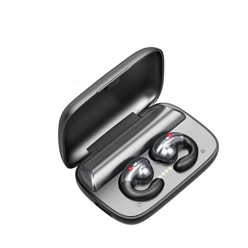 Беспроводные bluetooth наушники True Wireless S19b с костной проводимостью Серый