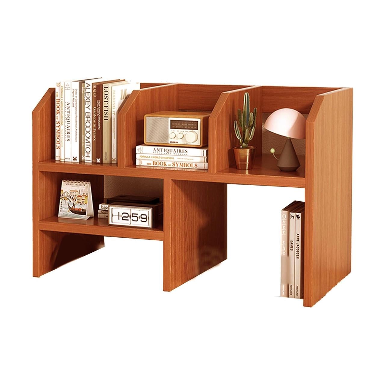 Полка-надстройка настольная из дерева Хетчер охра (АКД-014004)