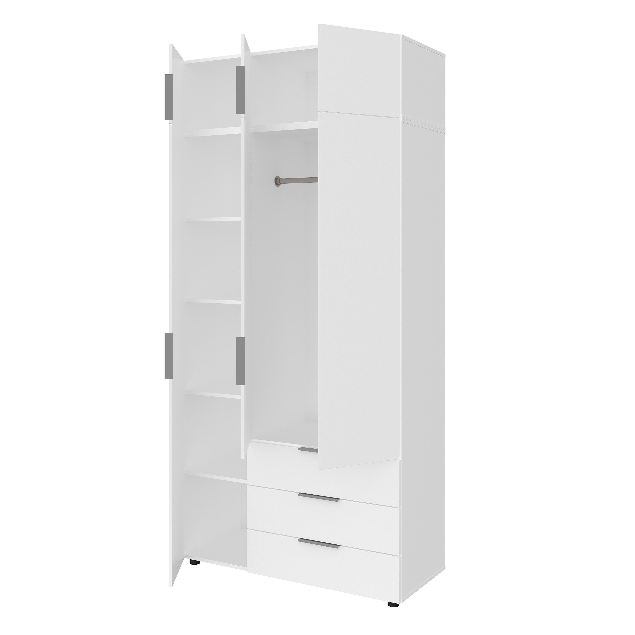 Шафа зі штангою та шухлядами Versale 3 Antr 1154x500x2400 мм Білий - фото 2