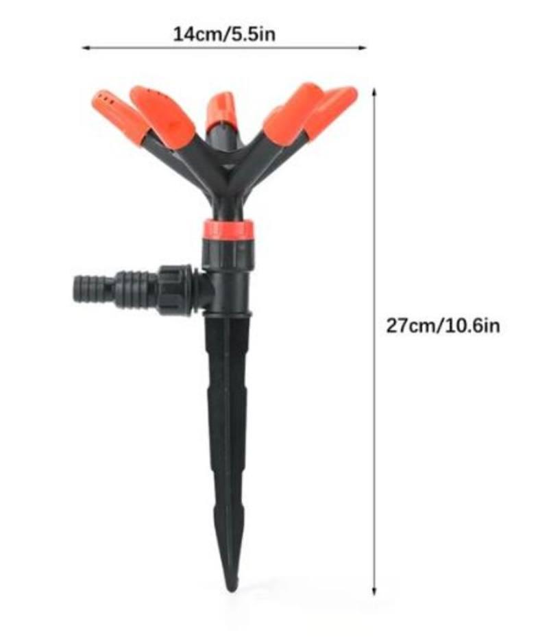 Атоматичний розбризкувач для поливу з круговим шипом 5 пелюсток Помаранчевий/Чорний (a7ae54e5) - фото 6 Атоматичний розбризкувач для поливу з круговим шипом 5 пелюсток Помаранчевий/Чорний (a7ae54e5) - фото 6