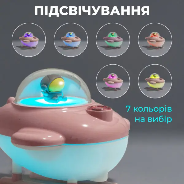 Зволожувач повітря для дитячої кімнати Літак 220 мл Рожевий - фото 7