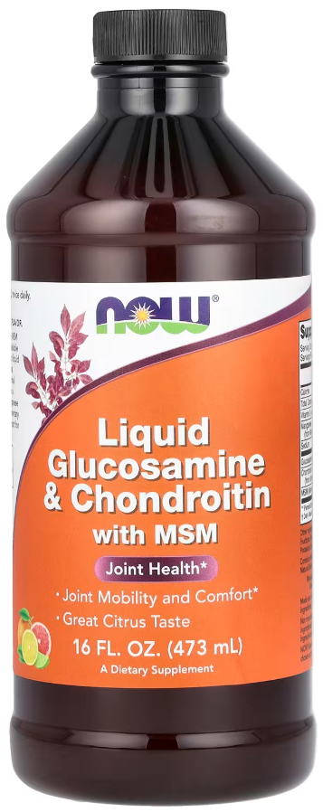 Комплекс для суставов и связок Now Foods Liquid Glucosamine Chondroitin with MSM цитрус 473 мл