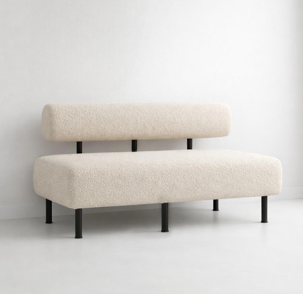 Диван компактный Tobi Sho Люмо 1800х540х750 мм букле Alpaca Айвори/04