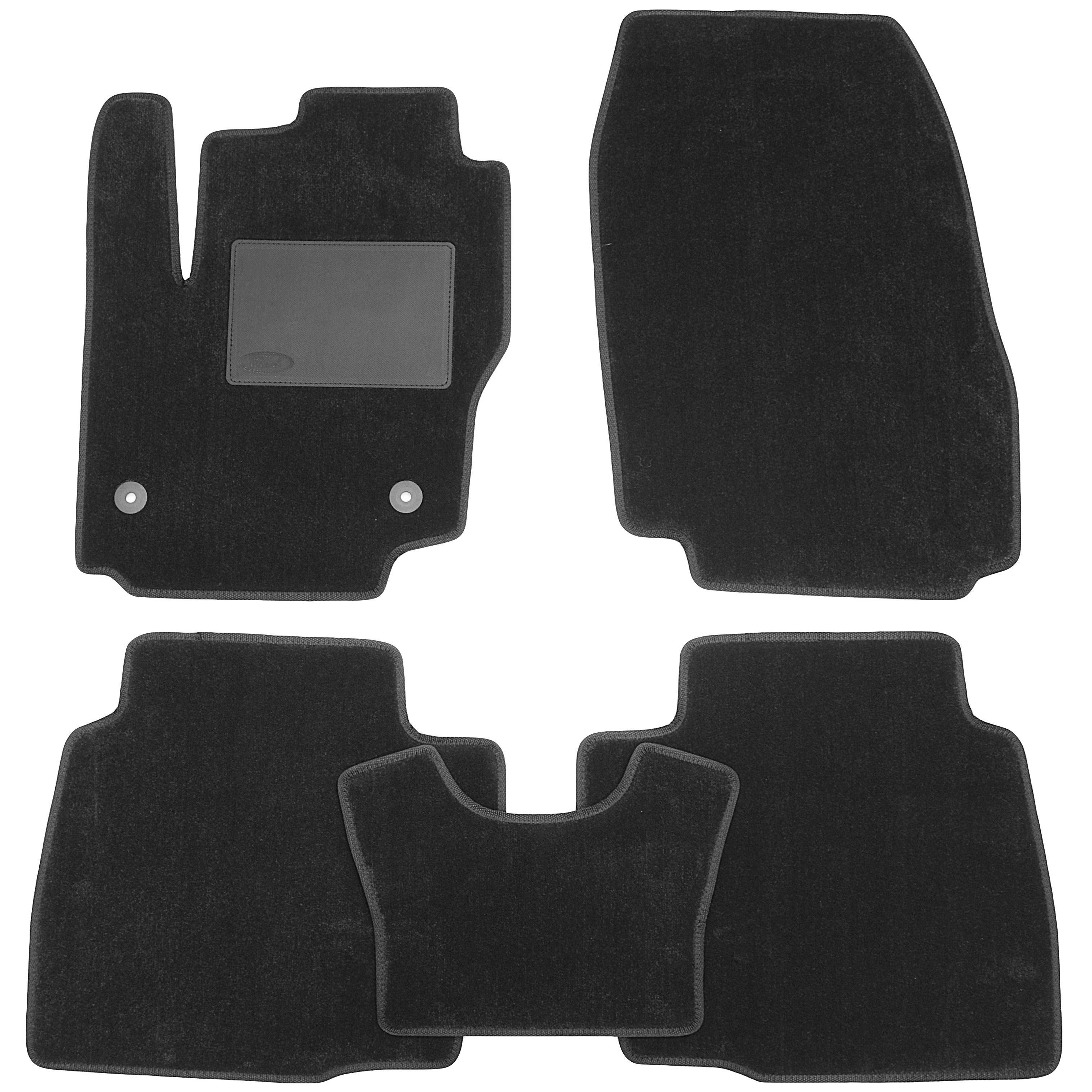 Коврики в салон Optimal для Ford Mondeo '07-14 круглые клипсы текстильные Черный