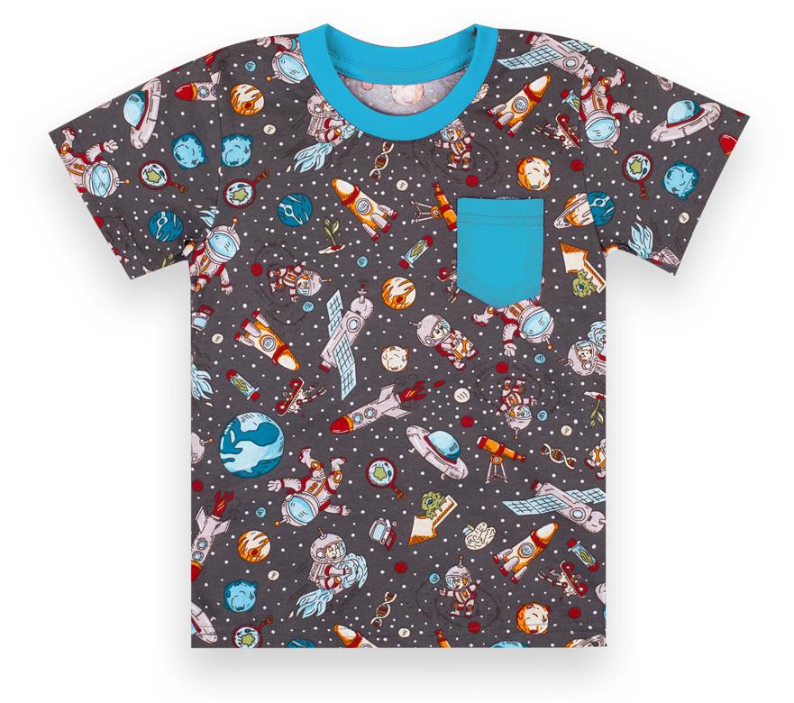 Футболка дитяча бавовняна для хлопчика Gabbi FT-21-6-3 Супер Кул 104 см Бірюзовий (12794)