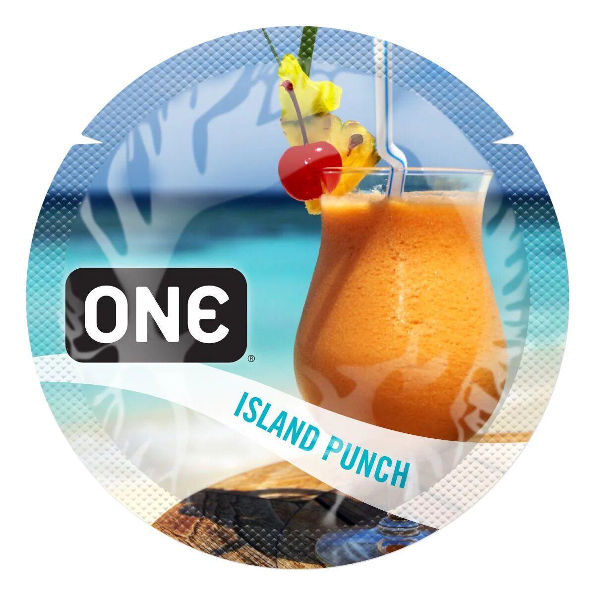 Презерватив ароматизований ONE FlavorWaves Island Punch запах тропічного коктейлю 1 шт. (BLS0750)