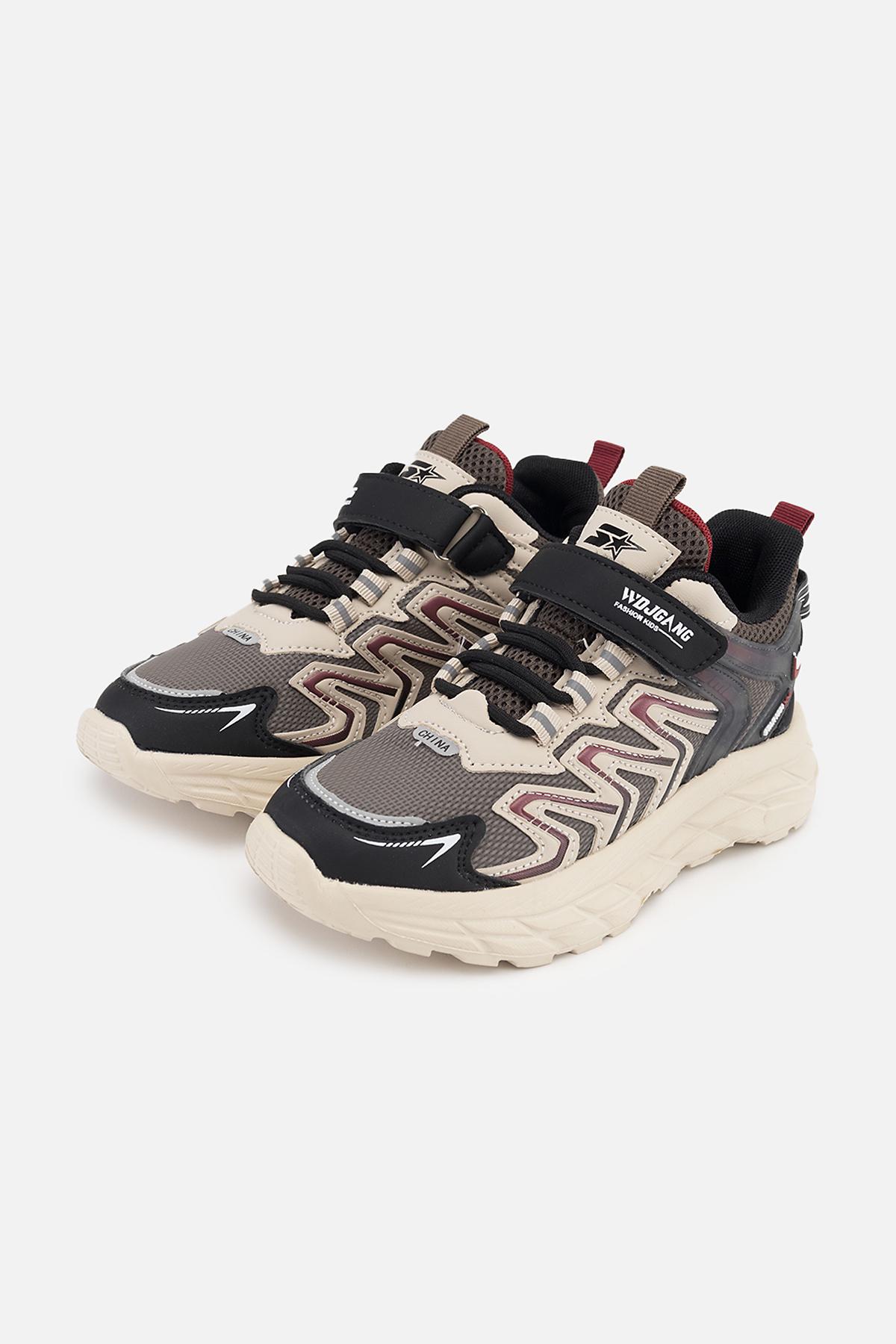 Кроссовки на платформе для мальчика р. 33 Коричневый (SKT001010178) - фото 3