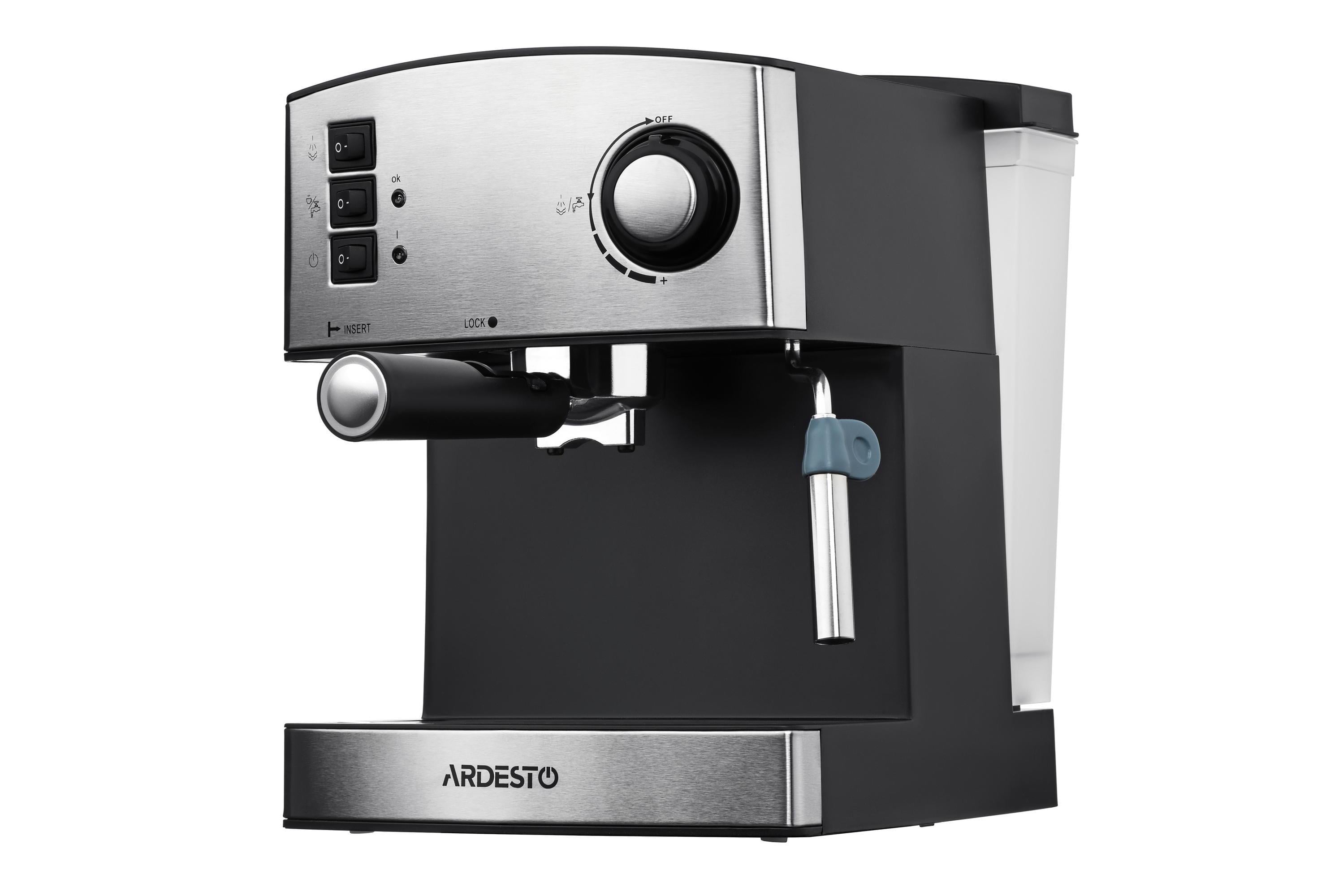 Кавоварка ріжкова Ardesto YCM-E1600 850 Вт 15 бар 1,6 л Чорний (ML-07089) Кавоварка ріжкова Ardesto YCM-E1600 850 Вт 15 бар 1,6 л Чорний (ML-07089)