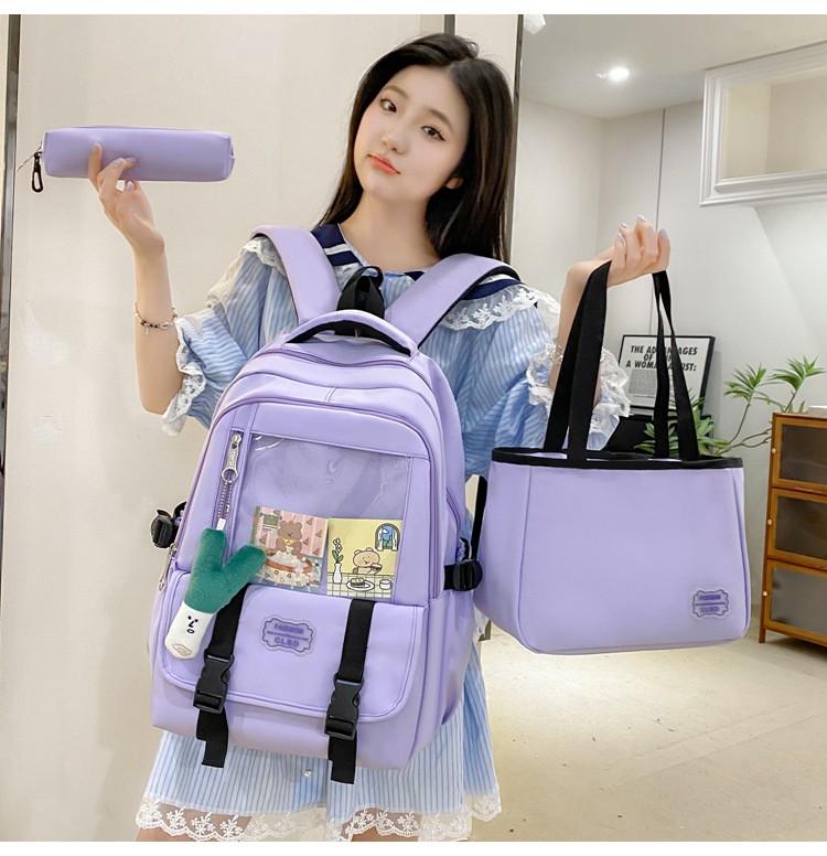 Школьный рюкзак для девочки 3в1 Фиолетовый (CL2426-3) - фото 2