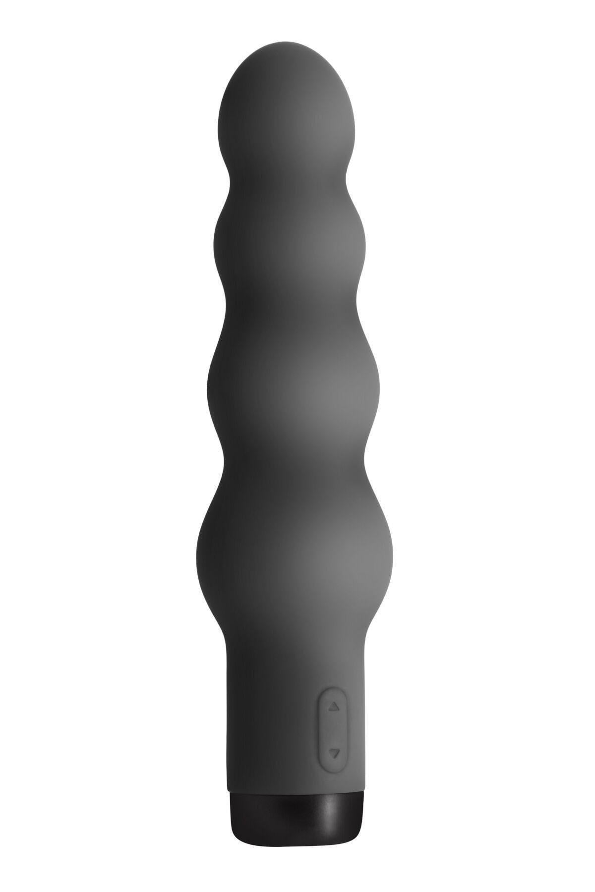Вибратор S Pleasures Bullets Obsidian в виде ряда шариков 10 режимов ⌀ 4 см Черный (SX1603)