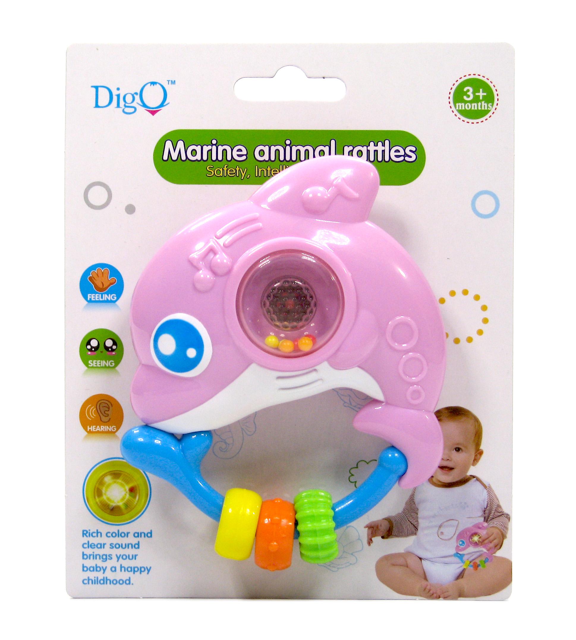 Погремушка Дельфин WD3731А. звук свет на планшетке