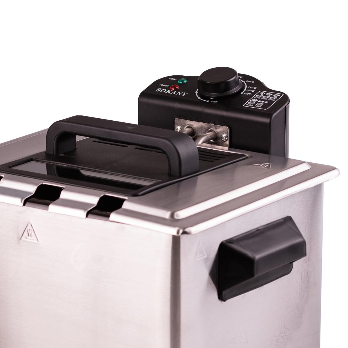 Фритюрница Sokany WJ801 электрическая на 5 л (7252) - фото 2 Фритюрница Sokany WJ801 электрическая на 5 л (7252) - фото 2