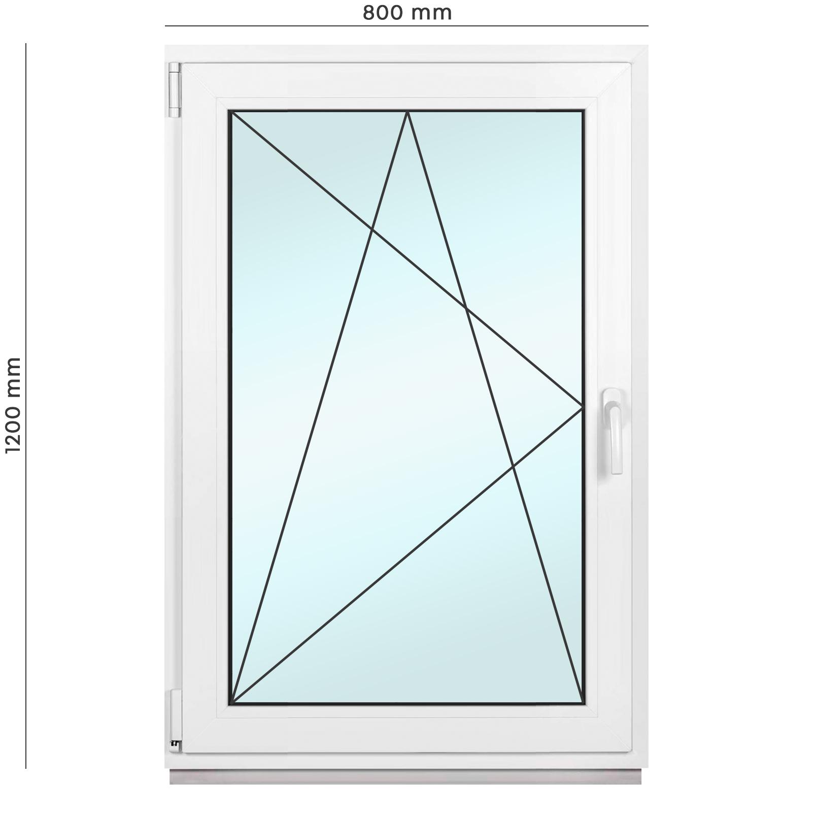 Окно металлопластиковое Framex поворотно-откидное с левым открытием 800х1200 мм Белый - фото 2