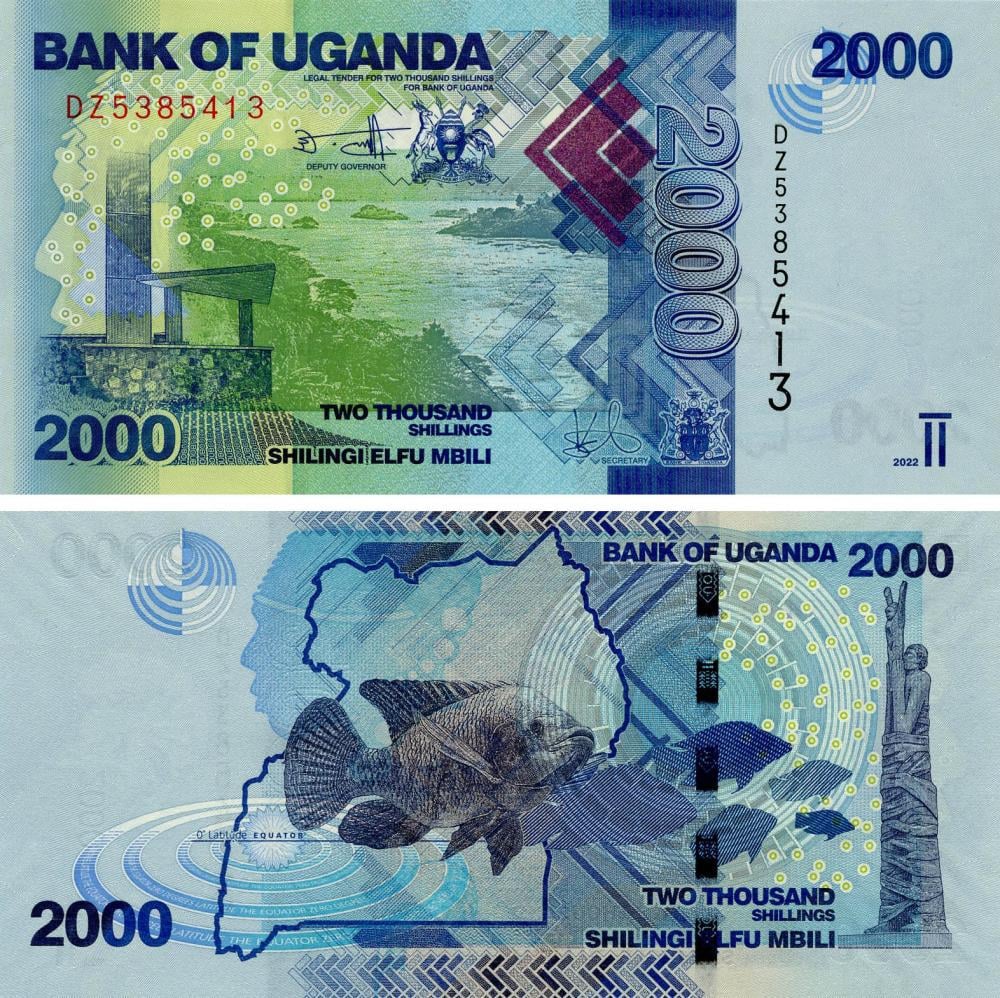 Коллекционная банкнота Уганда 2000 шиллингов 2022 UNC Рыба (Pnew) Коллекционная банкнота Уганда 2000 шиллингов 2022 UNC Рыба (Pnew)