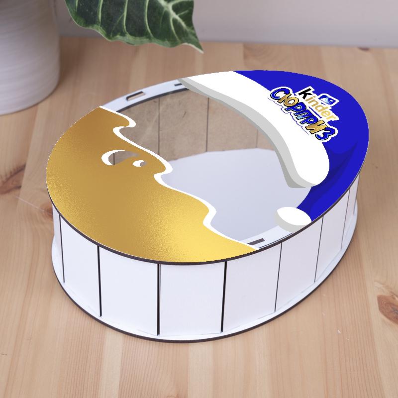 Коробка дерев'яна новорічна Кіндер 25 см (5812-7) - фото 1