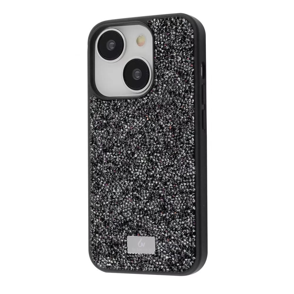 Защитный чехол для iPhone 16 Pro, Bling World Rock Diamond, термопластичный поликарбонат, Black titanium