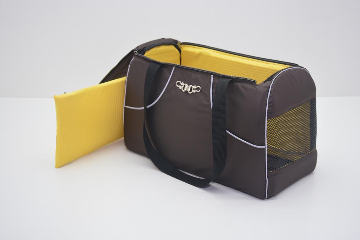 Сумка-тоннель для переноски котов и собак Акварель №1 210х470х305 мм Коричневый - фото 3 Сумка-тоннель для переноски котов и собак Акварель №1 210х470х305 мм Коричневый - фото 3