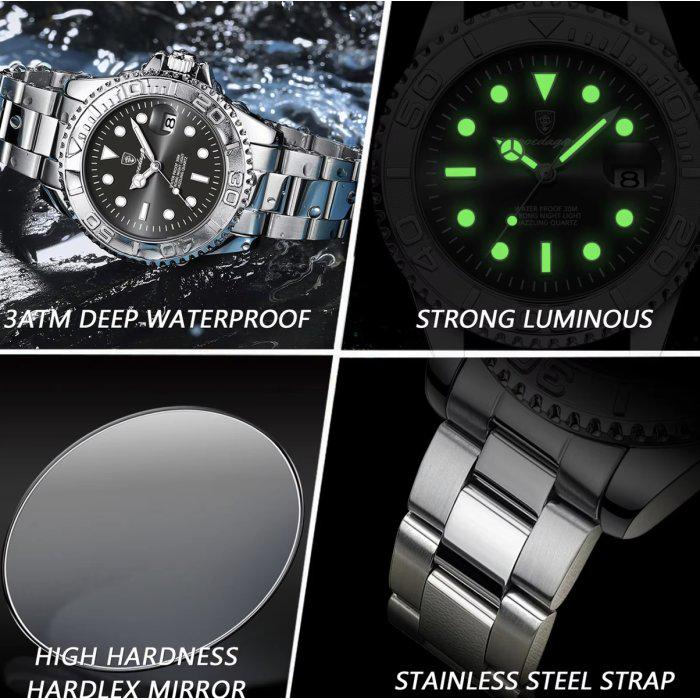 Часы наручные мужские Poedagar Pilot Silver (1800) - фото 5 Часы наручные мужские Poedagar Pilot Silver (1800) - фото 5