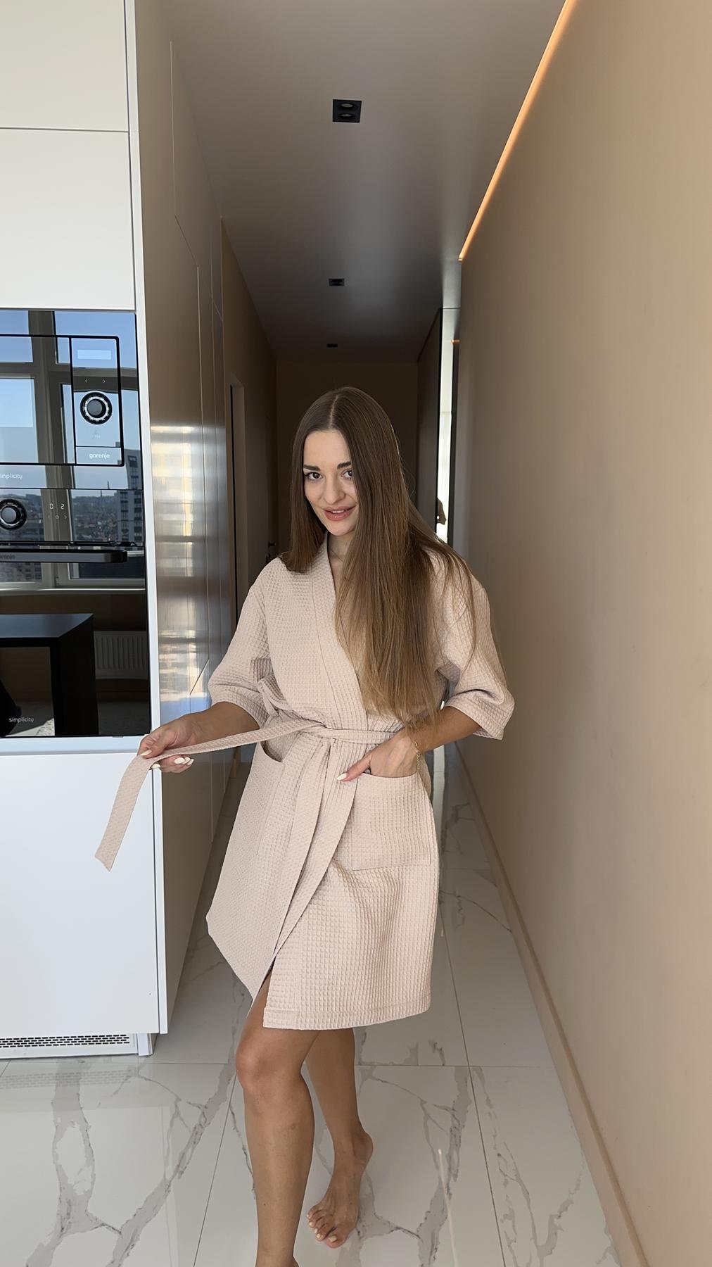 Подарочный набор женский COSY Belezza халат и полотенце L (BZ1) - фото 8 Подарочный набор женский COSY Belezza халат и полотенце L (BZ1) - фото 8