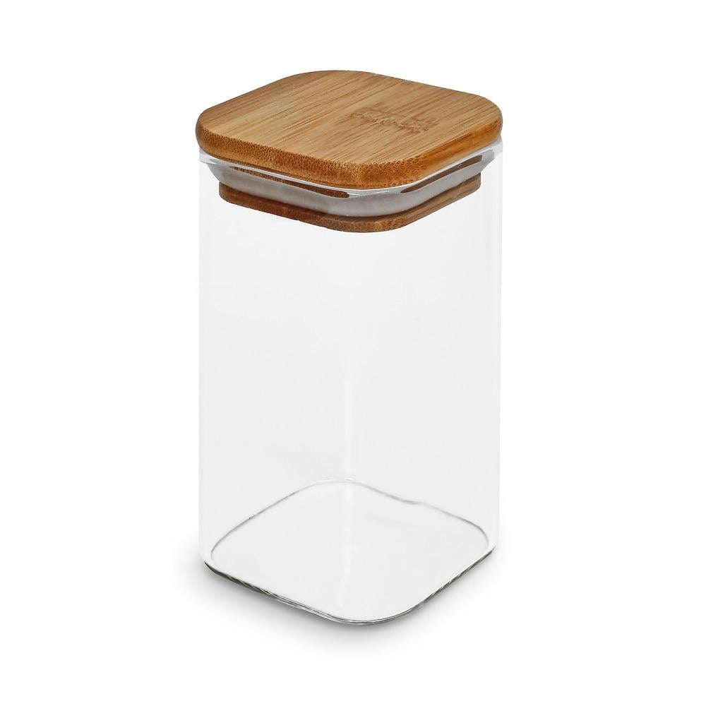 Банка з бамбуковою кришкою Cube 320 мл 6х10 см (R10908-10)