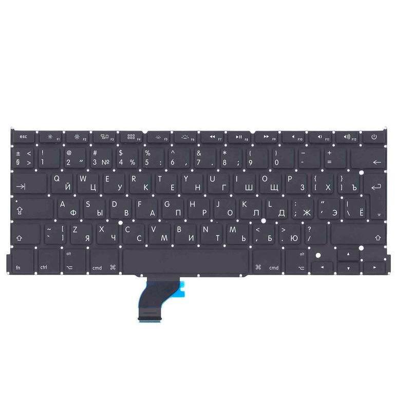 Клавиатура для ноутбука Apple MacBook Pro 13" Retina A1502 2013/2014/2015 года с подсветкой Light Black