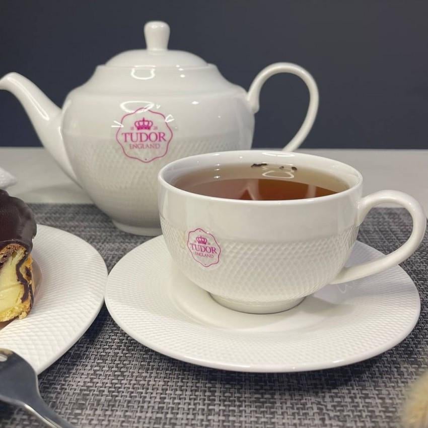 Чашка чайна Interos TU2755 Сітка порцеляновий з блюдцем 350 мл - фото 2 Чашка чайна Interos TU2755 Сітка порцеляновий з блюдцем 350 мл - фото 2