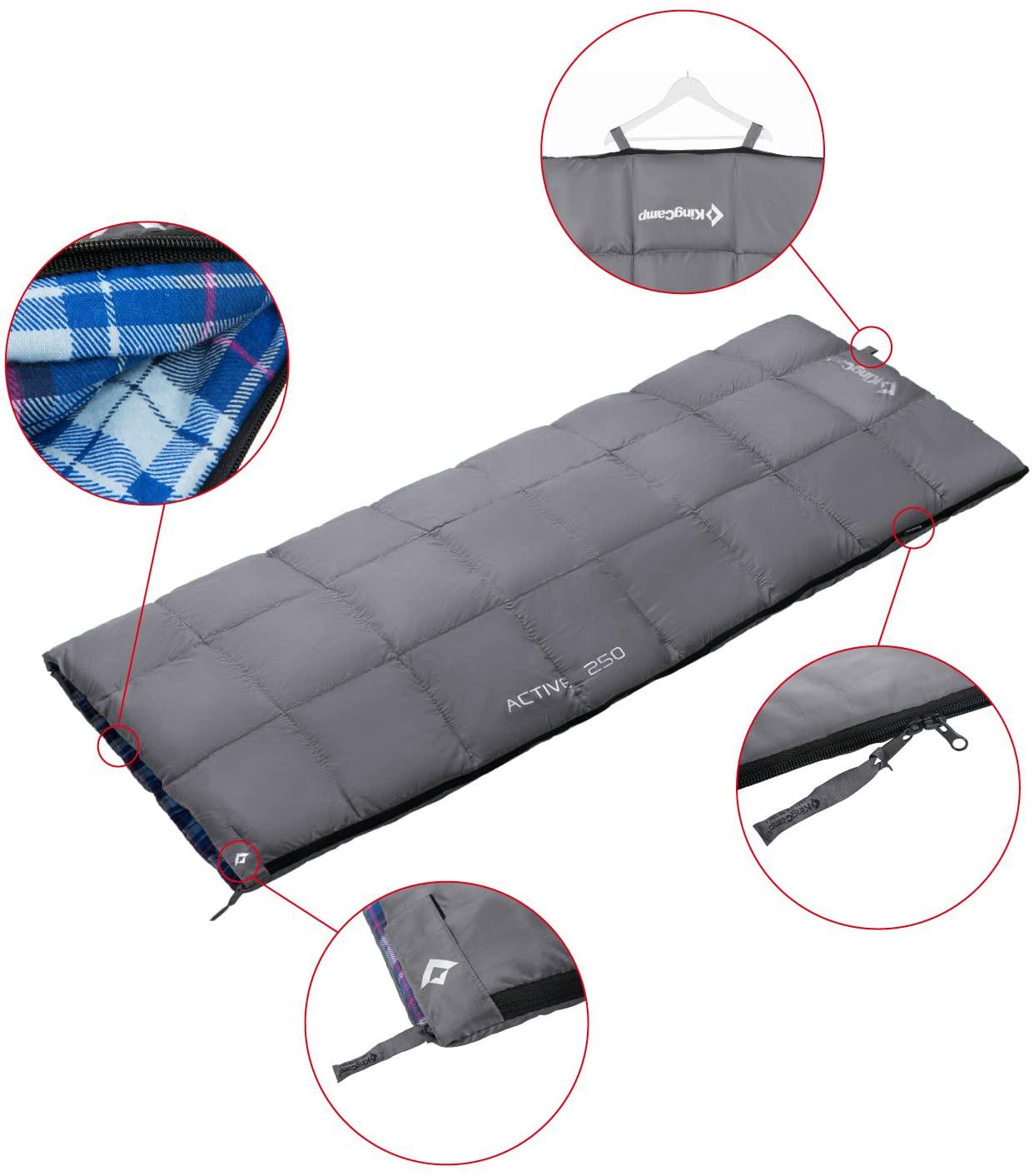 Спальний мішок KingCamp Active 250 KS3103 Right Grey (52157) - фото 4