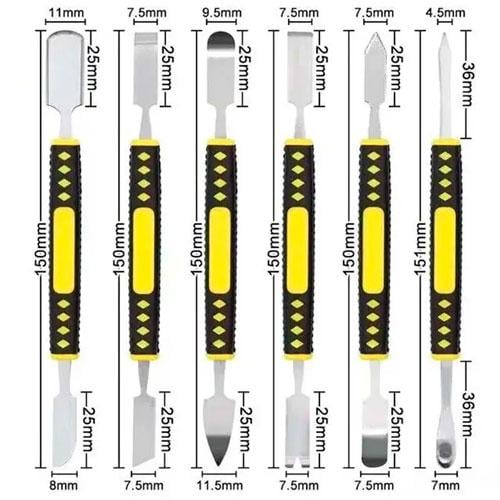 Набір лопаток двосторонніх для розкриття корпусів розбирання електроніки метал 6 шт. (811216) - фото 2 Набір лопаток двосторонніх для розкриття корпусів розбирання електроніки метал 6 шт. (811216) - фото 2